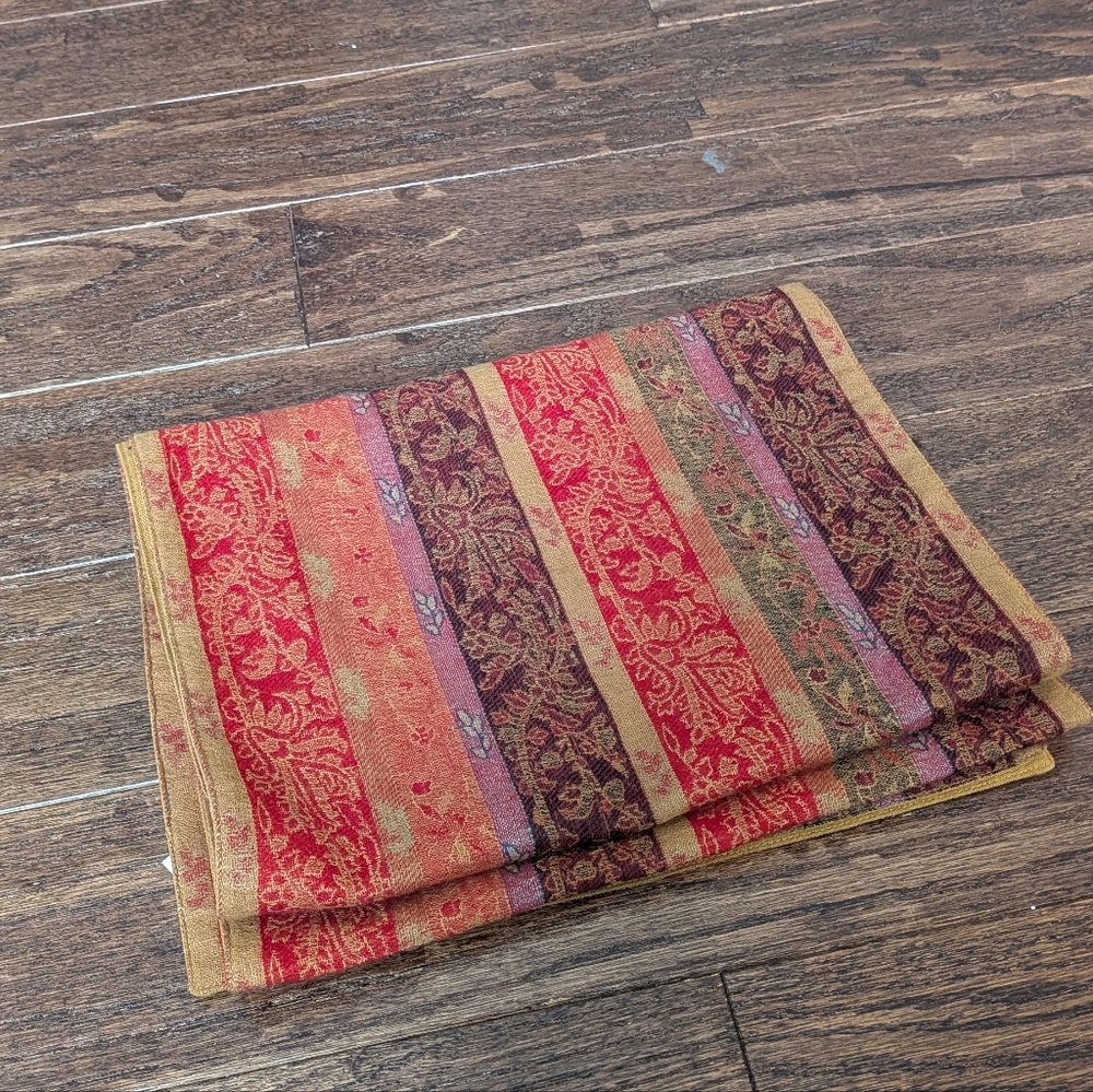 Crate&Barrel Monterey Multicolor Wool Table Runner